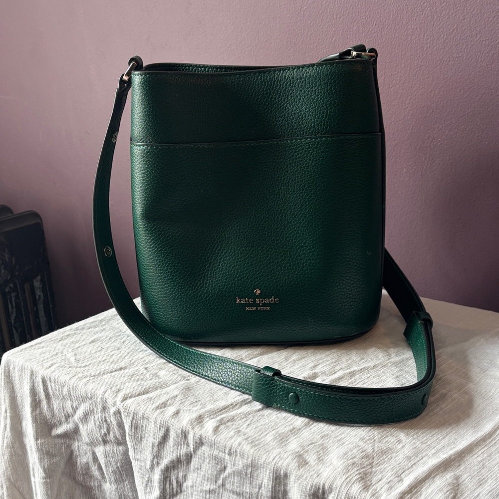 Kate Spade Jade Green Leila Small Bucket Bag